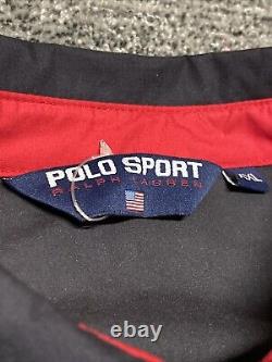 POLO SPORT Ralph Lauren Spell Out Patch Color Block Jacket 90s XXL 2XL Vintage