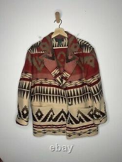 Polo Country Ralph Lauren VTG Indian RRL Aztec Southwestern Jacket Sweater Coat