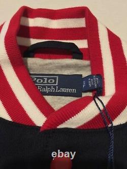 Polo Ralph Lauren 1992 Stadium Collection Varsity Fleece Jacket P Wing Small Vtg