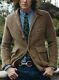 Polo Ralph Lauren 41 Long Houndstooth Blazer Jacket Rrl Coat Tweed Gents Vtg 42l