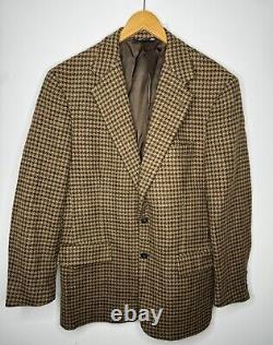 Polo Ralph Lauren 41 Long Houndstooth Blazer Jacket RRL Coat Tweed Gents VTG 42L