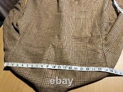 Polo Ralph Lauren 46R Blazer Jacket RRL Brown Houndstooth Cashmere VTG Coat XL