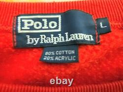 Polo Ralph Lauren 80's VIntage Usa Cookie Patch Crewneck Sweatshirt Large
