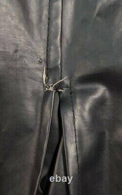Polo Ralph Lauren Archive Vintage Black Rubber Sailing Deckhand Trench Jacket M