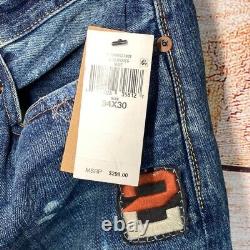 Polo Ralph Lauren Authentic Denim Vintage Classic Fit Patchwork Distressed 34/30