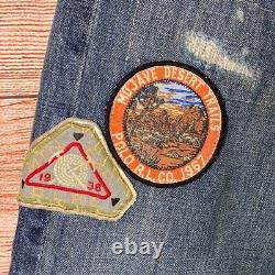 Polo Ralph Lauren Authentic Denim Vintage Classic Fit Patchwork Distressed 34/30
