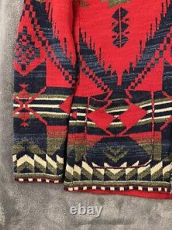 Polo Ralph Lauren Aztec Sweater Vintage Shawl Collar Boys L XL Men's XS