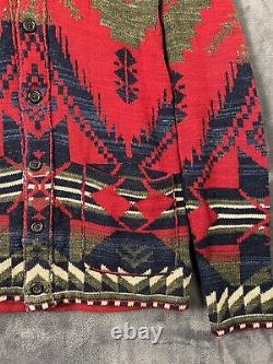 Polo Ralph Lauren Aztec Sweater Vintage Shawl Collar Boys L XL Men's XS