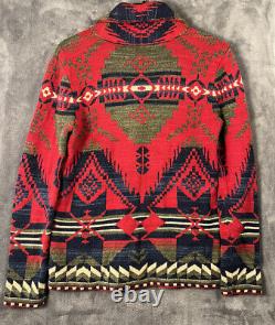 Polo Ralph Lauren Aztec Sweater Vintage Shawl Collar Boys L XL Men's XS