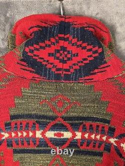 Polo Ralph Lauren Aztec Sweater Vintage Shawl Collar Boys L XL Men's XS