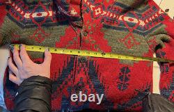 Polo Ralph Lauren Aztec Sweater Vintage Shawl Collar Boys L XL Men's XS