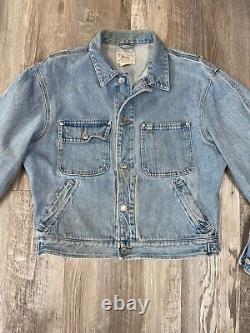 Polo Ralph Lauren Bear Denim Jacket Size M Vintage MiUSA