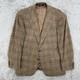 Polo Ralph Lauren Blazer Mens 41 (fits 44) Windowpane Vtg Made In Usa 100% Wool