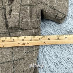 Polo Ralph Lauren Blazer Mens 41 (fits 44) Windowpane VTG Made In USA 100% Wool