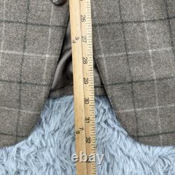 Polo Ralph Lauren Blazer Mens 41 (fits 44) Windowpane VTG Made In USA 100% Wool