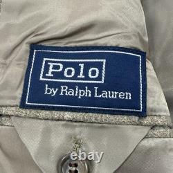 Polo Ralph Lauren Blazer Mens 41 (fits 44) Windowpane VTG Made In USA 100% Wool
