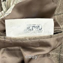 Polo Ralph Lauren Blazer Mens 41 (fits 44) Windowpane VTG Made In USA 100% Wool