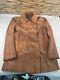 Polo Ralph Lauren Brown Suede Leather Lined Peacoat Rare! Vintage