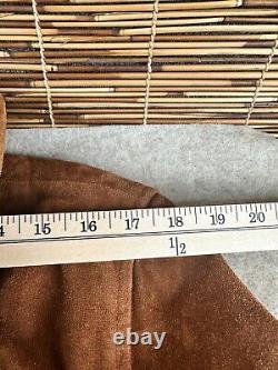 Polo Ralph Lauren Brown Suede Leather Lined Peacoat RARE! Vintage