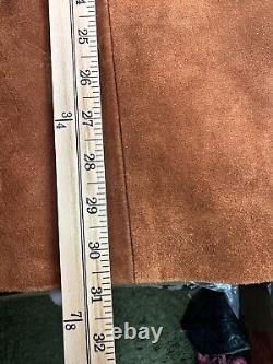 Polo Ralph Lauren Brown Suede Leather Lined Peacoat RARE! Vintage