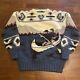 Polo Ralph Lauren Canoe Sweater Jumper Hand Knit Sportsman Wool Vtg Rare S Aztec