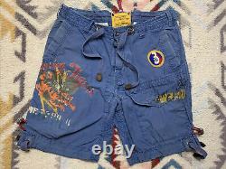 Polo Ralph Lauren Cargo Shorts Indian RRL VTG Soaring Tiger Stadium 92