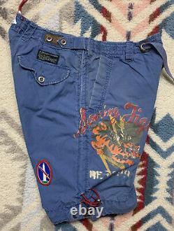 Polo Ralph Lauren Cargo Shorts Indian RRL VTG Soaring Tiger Stadium 92