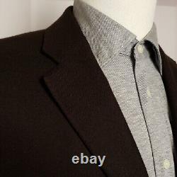 Polo Ralph Lauren Cashmere Blazer Mens 42R Brown Three Button Made Italy Vintage