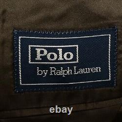 Polo Ralph Lauren Cashmere Blazer Mens 42R Brown Three Button Made Italy Vintage