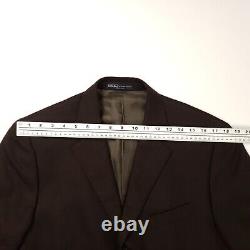 Polo Ralph Lauren Cashmere Blazer Mens 42R Brown Three Button Made Italy Vintage