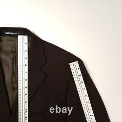 Polo Ralph Lauren Cashmere Blazer Mens 42R Brown Three Button Made Italy Vintage