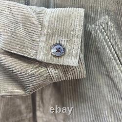Polo Ralph Lauren Corduroy Bomber Jacket Men's L Flannel Lined Vintage