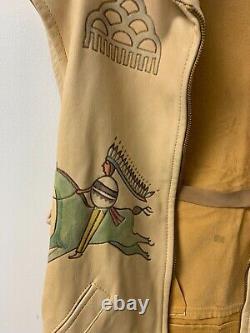 Polo Ralph Lauren Country Vintage Leather Vest RARE DETAILED MEDIUM