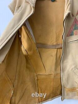 Polo Ralph Lauren Country Vintage Leather Vest RARE DETAILED MEDIUM