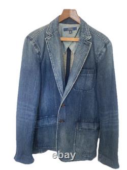 Polo Ralph Lauren Denim Blazer Size 44L Vintage Excellent Condition