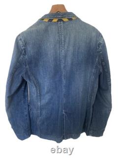 Polo Ralph Lauren Denim Blazer Size 44L Vintage Excellent Condition