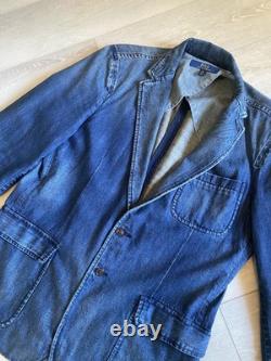 Polo Ralph Lauren Denim Blazer Size 44L Vintage Excellent Condition