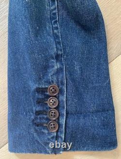 Polo Ralph Lauren Denim Blazer Size 44L Vintage Excellent Condition