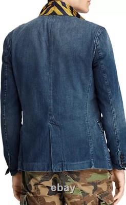 Polo Ralph Lauren Denim Blazer Size 44L Vintage Excellent Condition