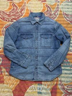 Polo Ralph Lauren Denim Indian Lined Jacket VTG RRL Aztec Navajo Patchwork Shirt