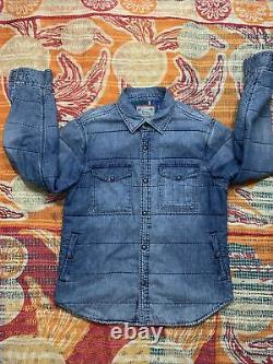 Polo Ralph Lauren Denim Indian Lined Jacket VTG RRL Aztec Navajo Patchwork Shirt