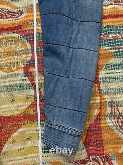 Polo Ralph Lauren Denim Indian Lined Jacket VTG RRL Aztec Navajo Patchwork Shirt