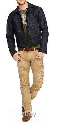Polo Ralph Lauren Denim & Supply Raw Rigid Japanese Selvedge Jeans Jacket Ltd Ed