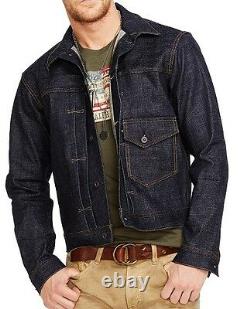 Polo Ralph Lauren Denim & Supply Raw Rigid Japanese Selvedge Jeans Jacket Ltd Ed