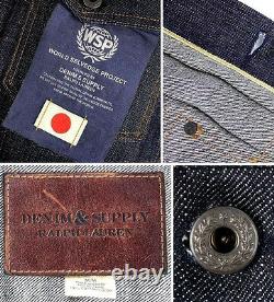 Polo Ralph Lauren Denim & Supply Raw Rigid Japanese Selvedge Jeans Jacket Ltd Ed