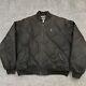 Polo Ralph Lauren Down Fill Puffer Bomber Jacket Men's Xl Black Vintage Quilted
