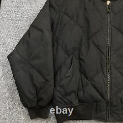 Polo Ralph Lauren Down Fill Puffer Bomber Jacket Men's XL Black Vintage Quilted