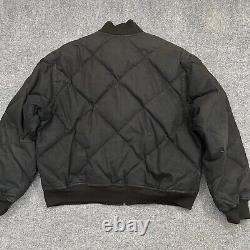 Polo Ralph Lauren Down Fill Puffer Bomber Jacket Men's XL Black Vintage Quilted