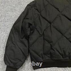 Polo Ralph Lauren Down Fill Puffer Bomber Jacket Men's XL Black Vintage Quilted