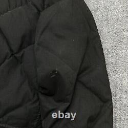 Polo Ralph Lauren Down Fill Puffer Bomber Jacket Men's XL Black Vintage Quilted